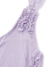 Lila 1970er Netz Eine Schulter Rüschen Asymmetrisch Kleid