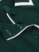 Dunkelgrün 1950er Kontrastierend Revers Swing Kleid