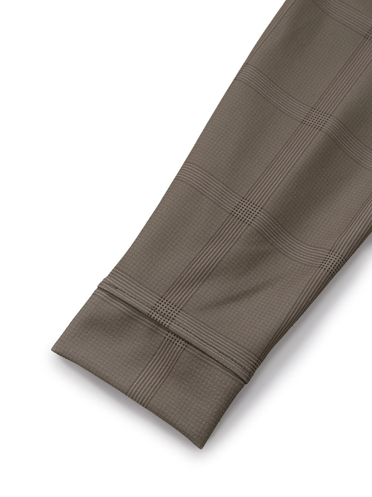 Grün 1930er Kariert Revers Gürtel Jumpsuit