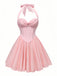 1960er Uni Halter Bindeband Fischgräten Tutu Kleid
