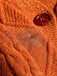 Orange 1940er V-Ausschnitt Stern Bestickt Cardigan