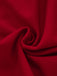 Dunkelrotes 80er Bodycon-Kleid mit Spaghettiträgern und Flauschsaum