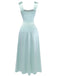 1930er Satin Strassstein Breite Träger Maxi Kleid