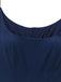 [Vorverkauf] Blau 1940er Farbblock U-Ausschnitt Romper