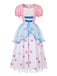 40er Kleid mit Puffärmeln und Polka-Dots, Bo-Peep-Cosplay-Stil in Rosa