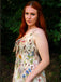 Bunt 1930er Blumen V-Ausschnitt Boho Slip Kleid
