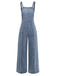 [Vorverkauf] Blau 1970er Jeansstoff Weites Bein Overalls Ausgefranst Jumpsuit