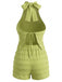 Grün 40er Top & Shorts mit Neckholder und Spitze
