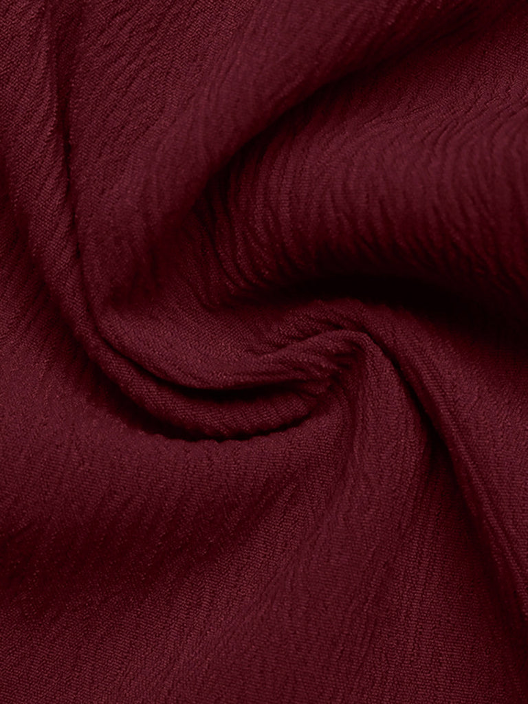 Roter 1950er Uni Schleife Spaghettiträger Strukturierter Strampler