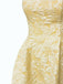 Gelbes ärmelloses Midikleid im Stil der 1950er Jahre, Größe 5