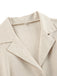 Beige 50er Romper mit Reverskragen und Pocketed