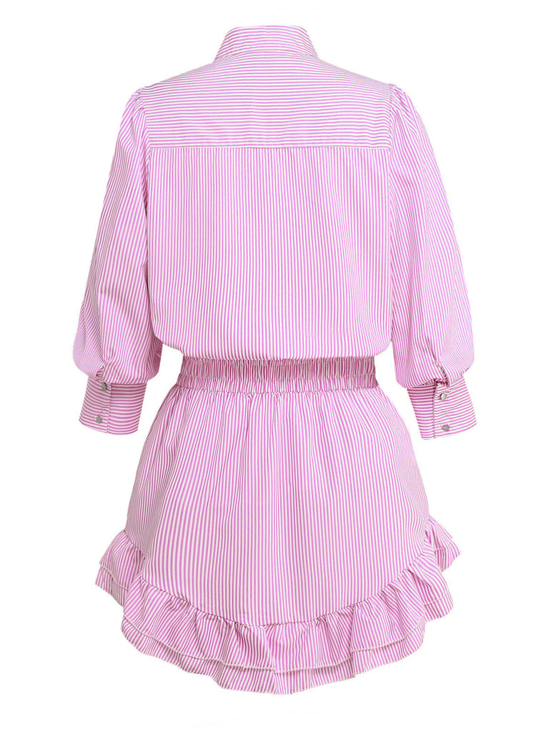 70er Rock mit Rüschen und Streifen