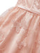 1930er Schmetterling Blumen Netz Bestickt Maxi Kleid