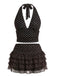 50er Netz-Rock mit Polka-Dots und Neckholder-Top