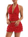 50er Netz-Rock mit Polka-Dots und Neckholder-Top