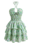 60er Kleid mit Ditsy-Blumen und Cut-out