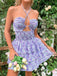 60er Kleid mit Ditsy-Blumen und Cut-out