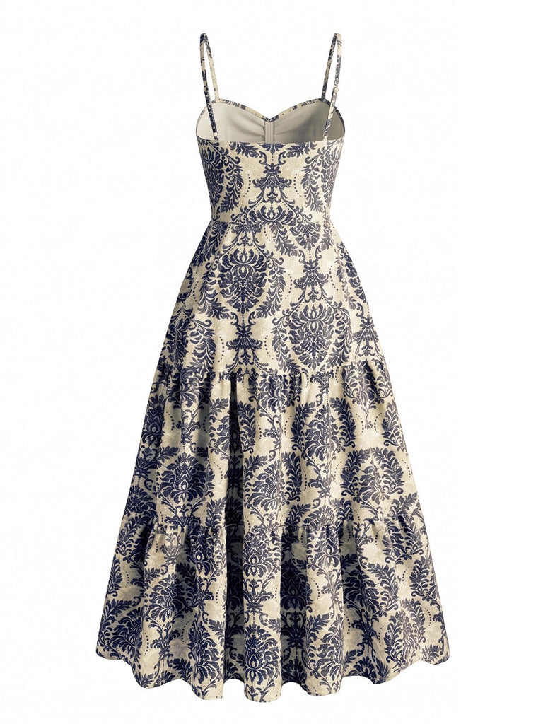 50er Kleid mit Spaghettiträger und Herzausschnitt