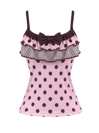 80er Ärmelloses mit Polka-Dots und Tank-Top