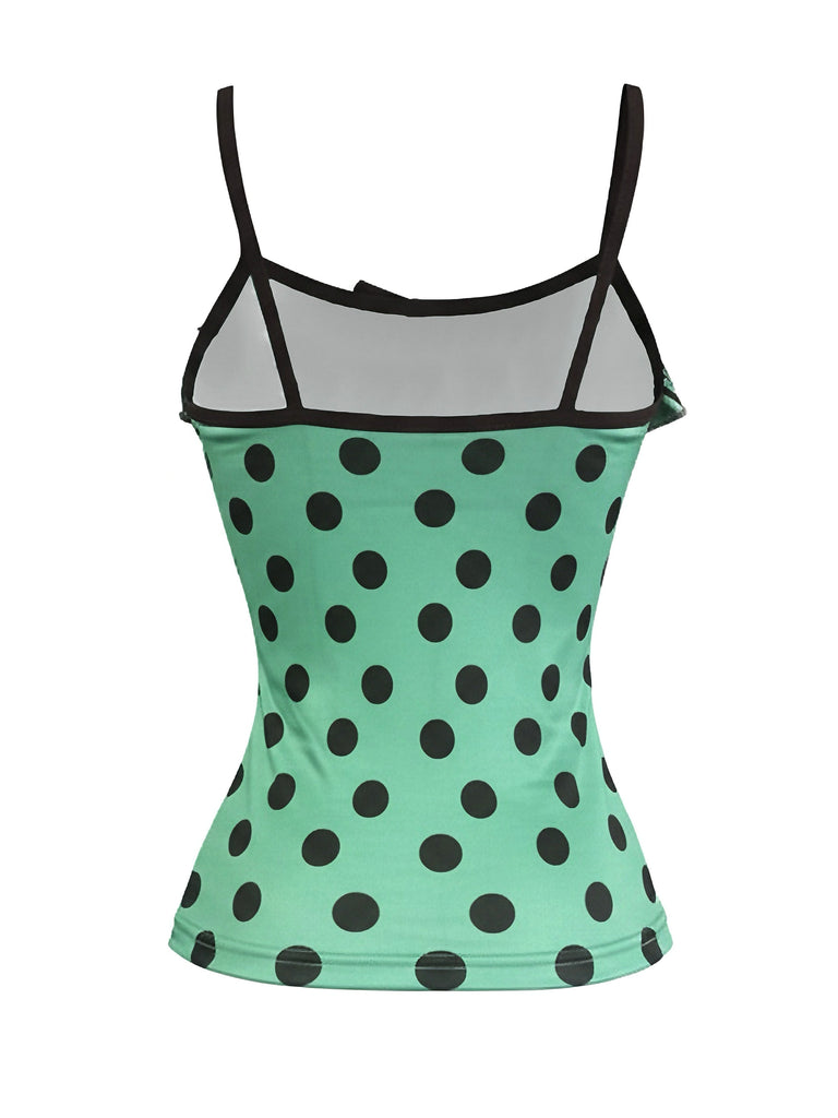 80er Ärmelloses mit Polka-Dots und Tank-Top