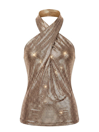 60er Top mit Neckholder und Criss-Cross