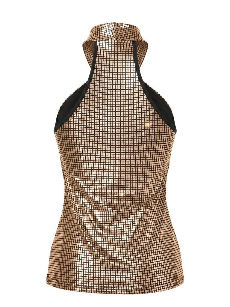 60er Top mit Neckholder und Criss-Cross