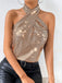 60er Top mit Neckholder und Criss-Cross