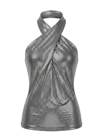 60er Top mit Neckholder und Criss-Cross