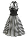 Schwarzes 50er Swingkleid mit Spitze und Neckholder