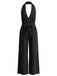 30er Jumpsuit mit V-Ausschnitt und Neckholder
