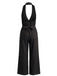30er Jumpsuit mit V-Ausschnitt und Neckholder