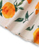 50er A-Linien-Kleid mit orangefarbenem Zitrus-Print