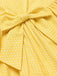 Gelbes 50er Baumwollkleid mit Polka-Dots