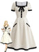 Weißes 40er A-Linien-Kleid mit Schleife