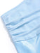 Blaues 30er Satin-Meerjungfrauenkleid mit One-Shoulder und Neckholder