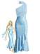 [Vorverkauf] Blaues 30er Satin-Meerjungfrauenkleid mit One-Shoulder