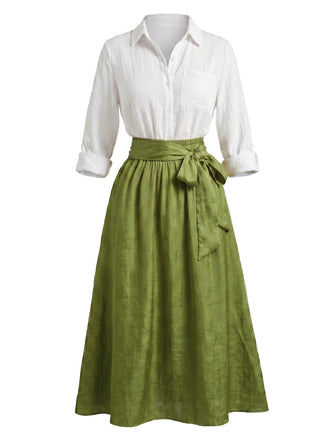 50er Bluse mit Langarm