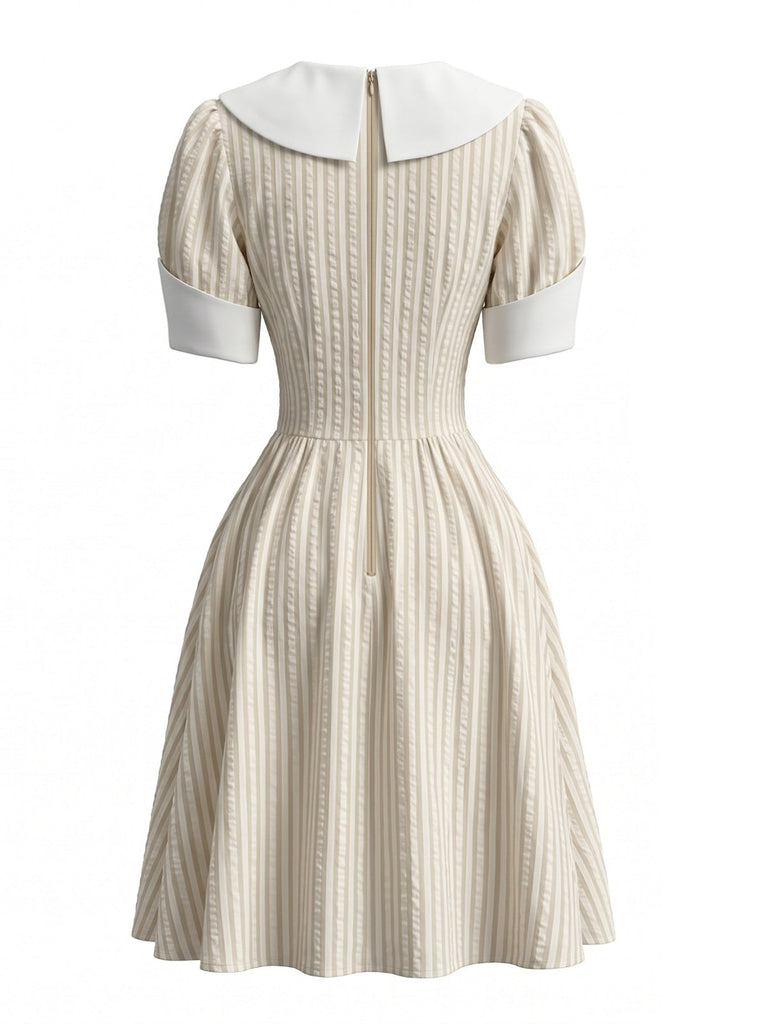 50er Sailor Kleid mit Puffärmel und Bindeband