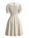 50er Sailor Kleid mit Puffärmel und Bindeband