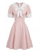 50er Sailor Kleid mit Puffärmel und Bindeband