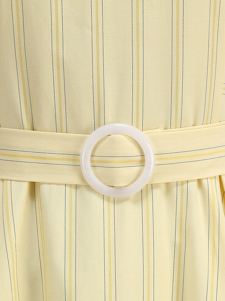 50er Kleid mit Neckholder und Streifen