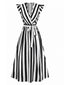 50er Swingkleid mit V-Ausschnitt und Rüschen