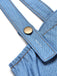 Blaues 80er Korsett-Minikleid im Denim-Look