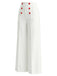 Weiße 50er Hose mit roter Doppelknopfleiste