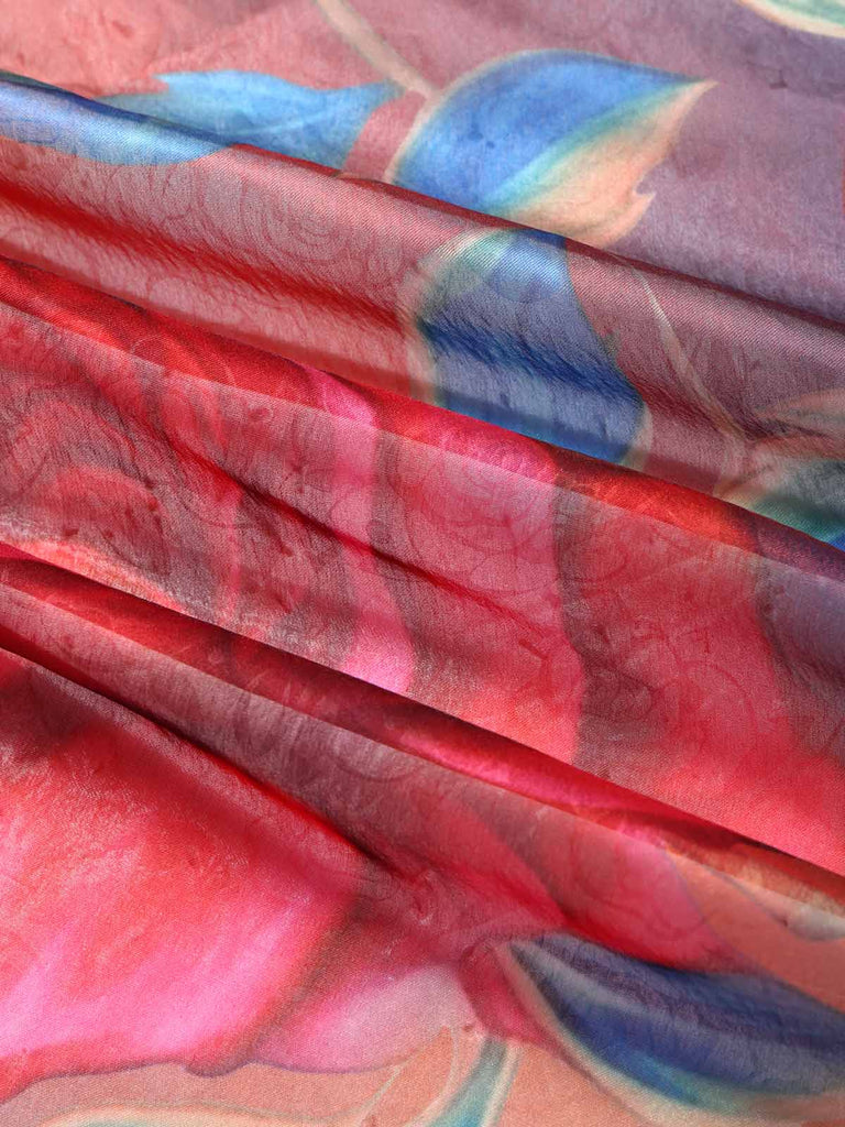 Mehrfarbiges 30er Netzkleid mit V-Ausschnitt und Neckholder