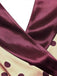 Apricotes 50er Satin-Kleid mit Schal-Kragen und Polka-Dots