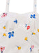 Weißes 50er Minikleid mit Neckholder und Blumen