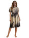 50er Halloween Kleid mit Puffärmel und Batik