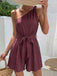 50er Romper mit One-Shoulder und Struktur