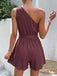 50er Romper mit One-Shoulder und Struktur